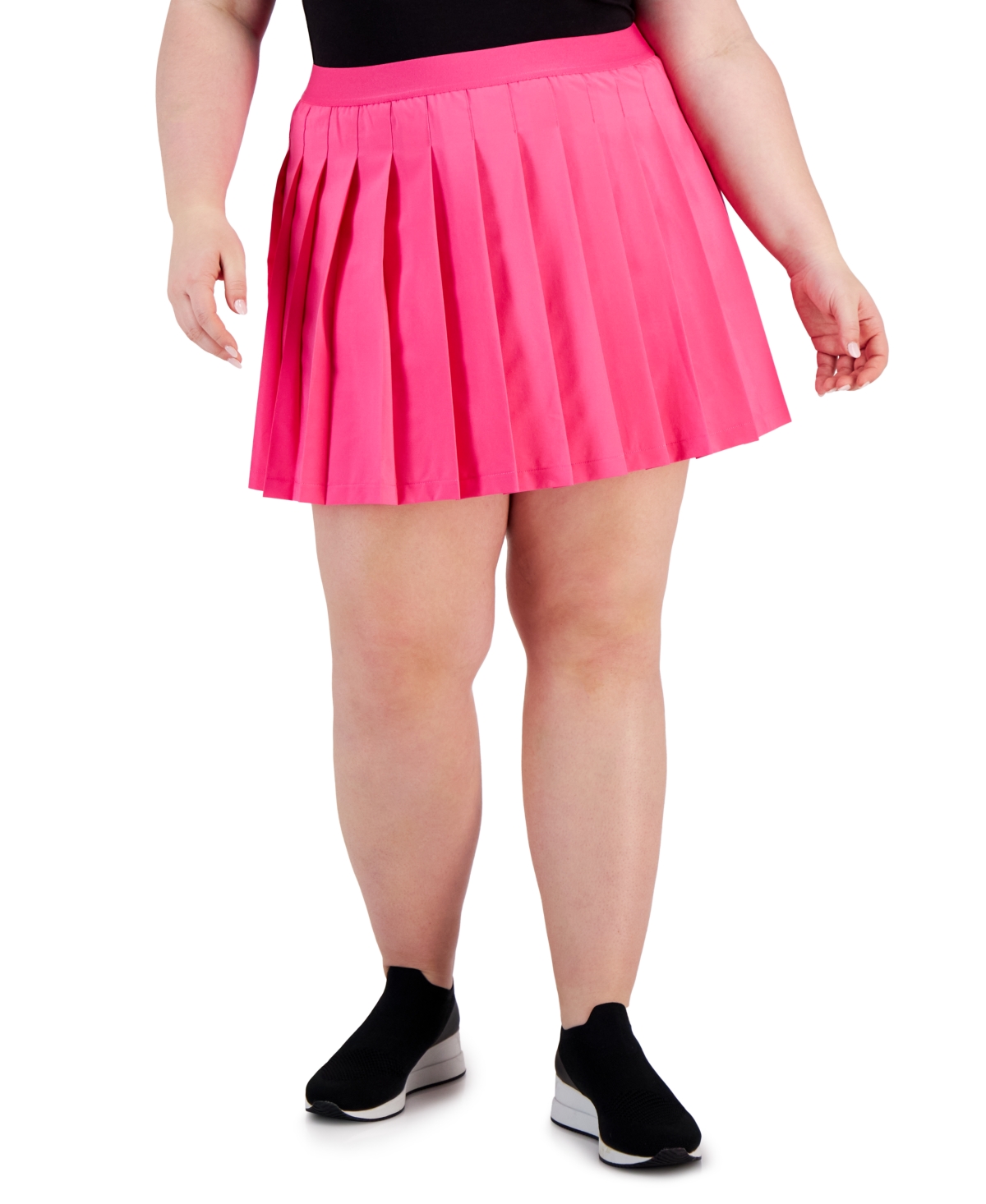 Id Ideology Plus Size Pleated Skort In Pink Shock ModeSens
