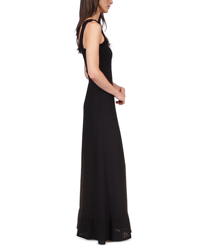 Michael Kors Women's Eyelet Smocked Sleeveless Maxi Dress - Macy's