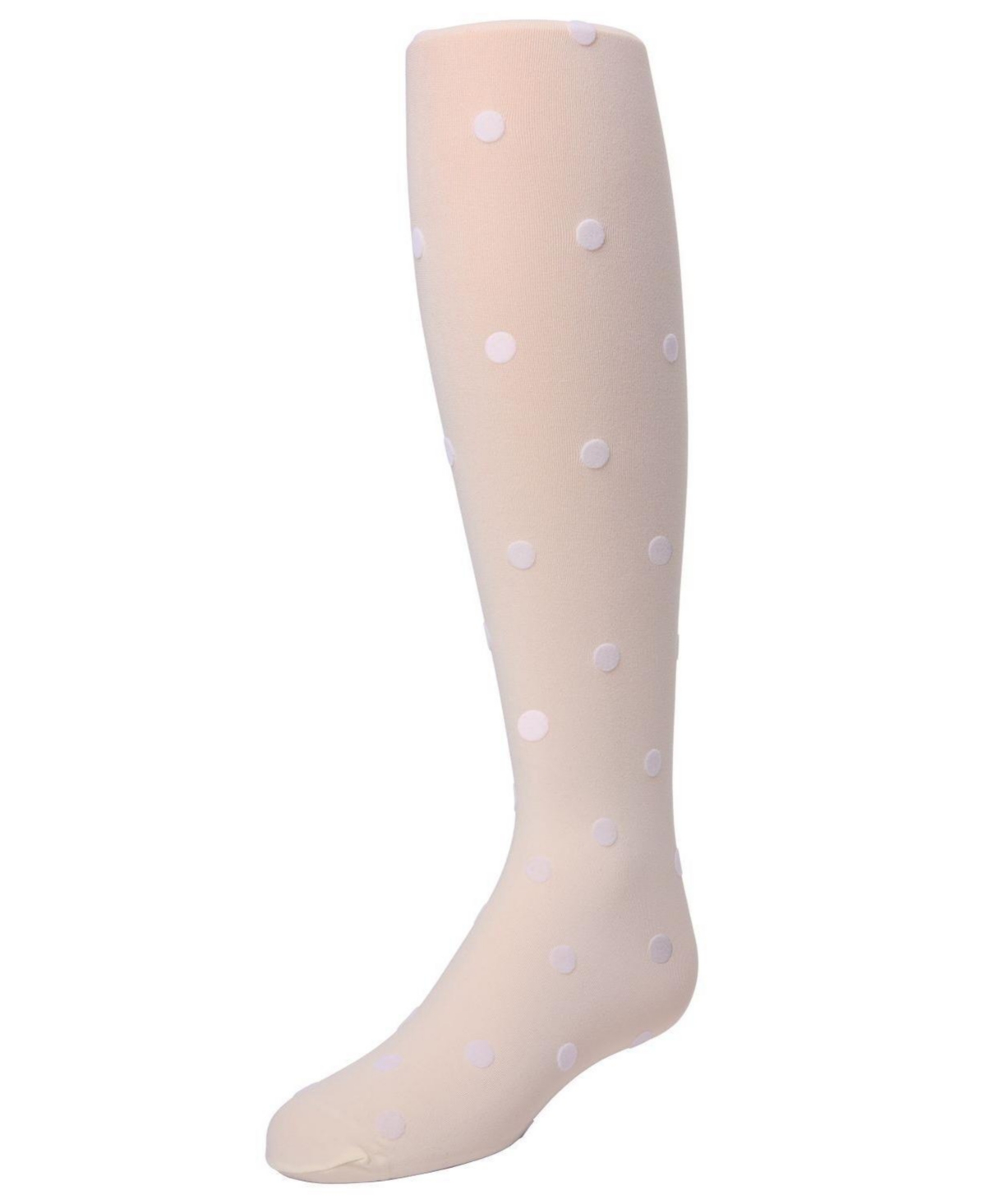 MeMoi Girls Flocked Dots Tights