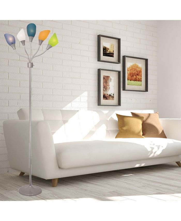 LIGHTACCENTS Modern Multi Head Floor Lamp 5 Light Adjustable Medusa