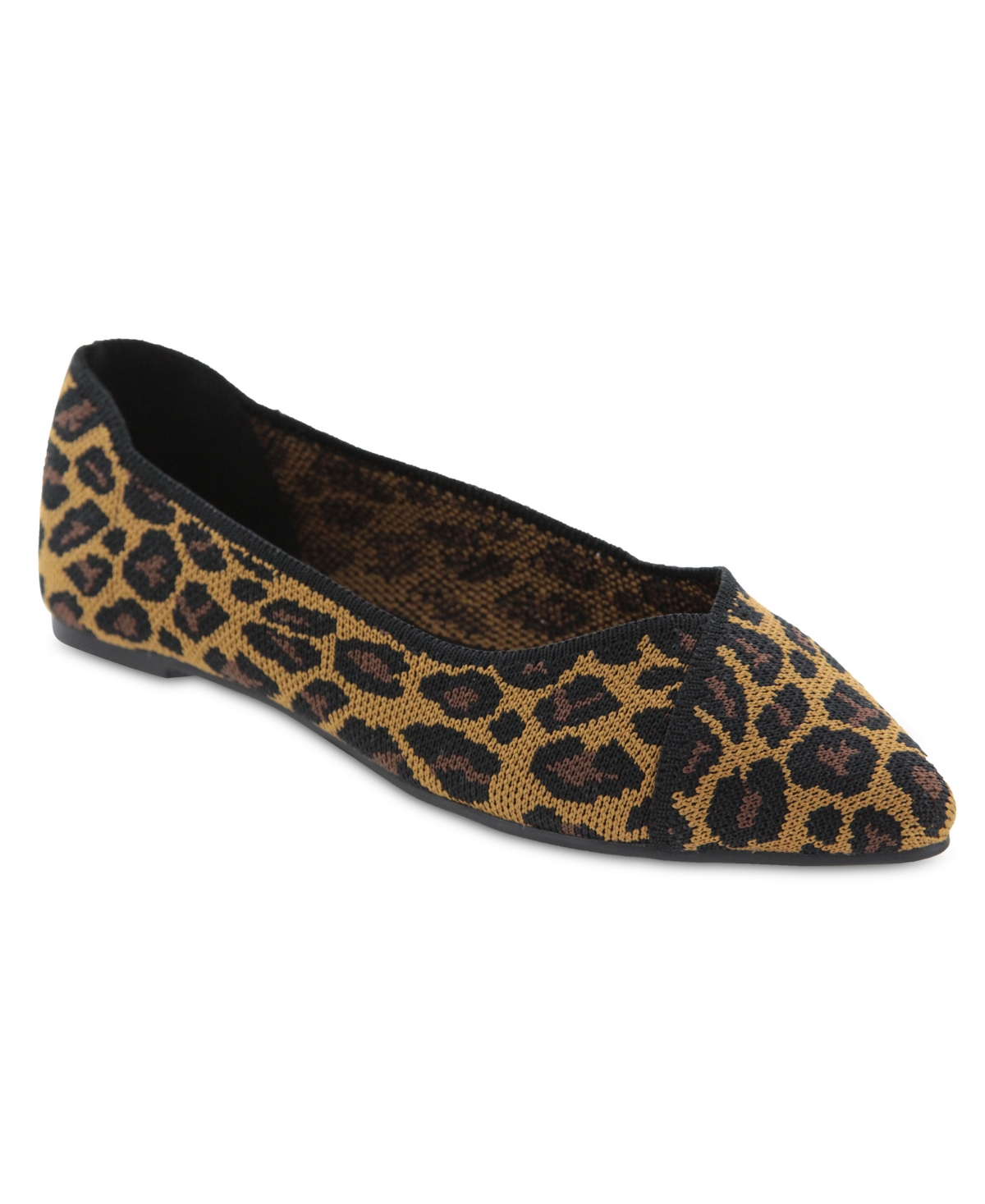 Shop Mia Women's Elanna Knit Flats In Leopard