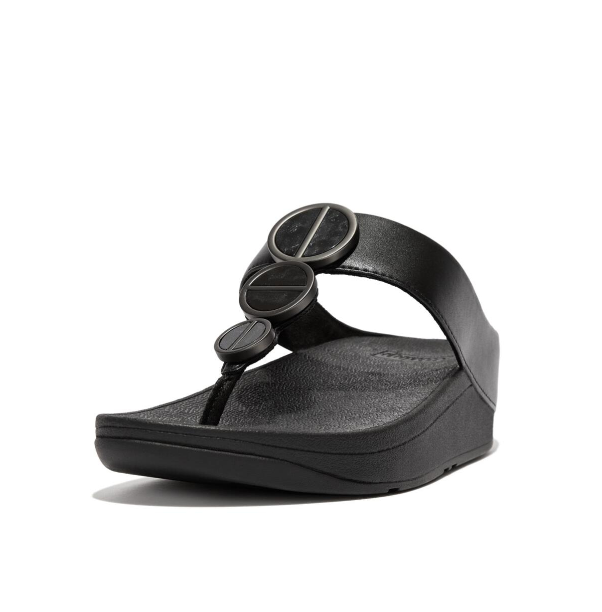 FitFlop Women's Halo Metallic Trim Toe Post Sandals Women's Shoes