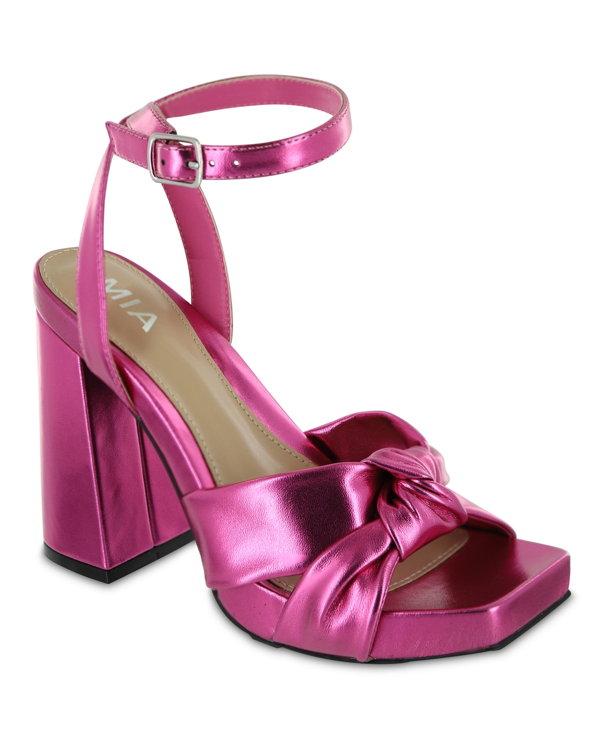 Mia Esma Knotted Sandal In Pink