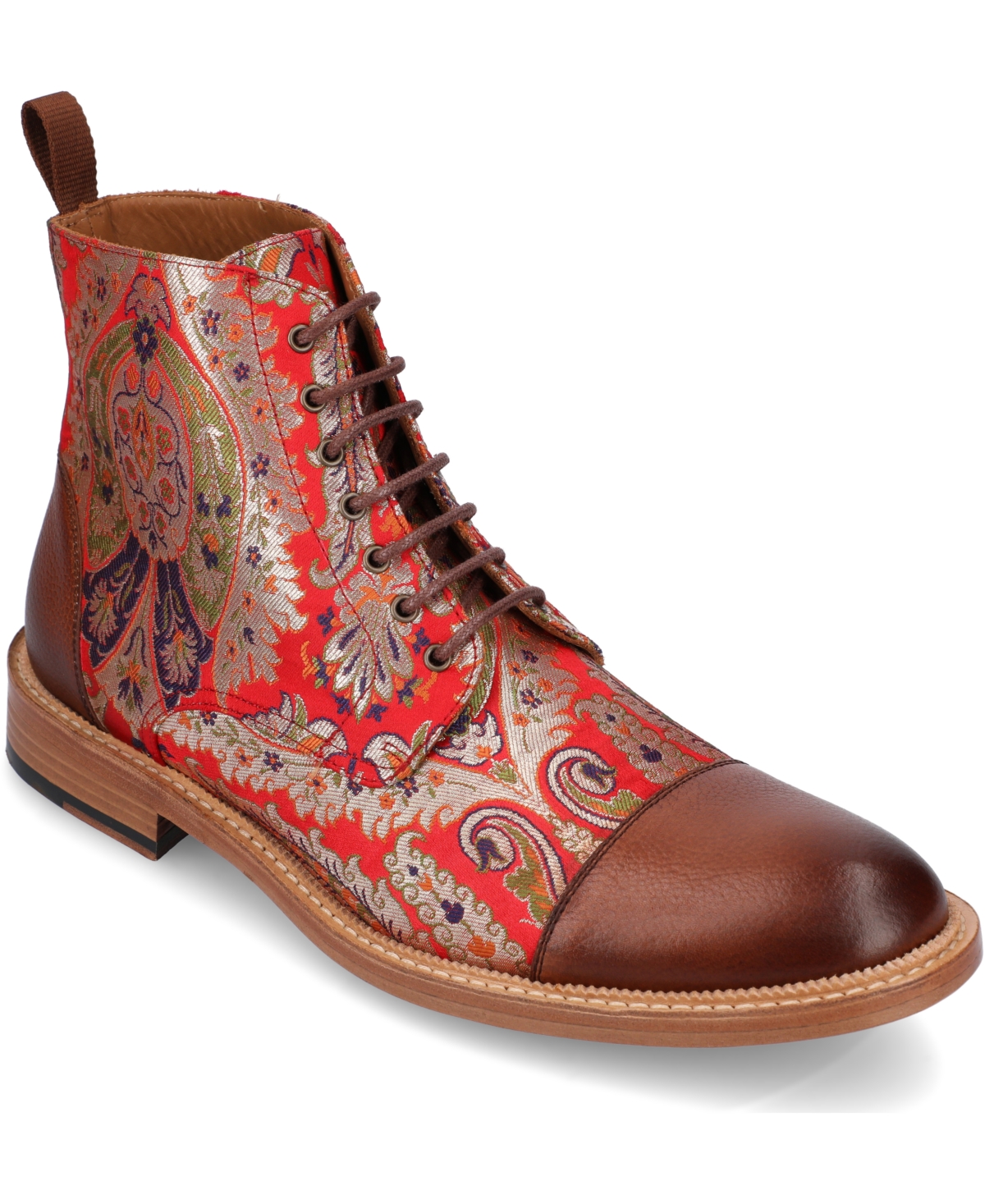 Taft Men's The Jack Boots In Red Paisley