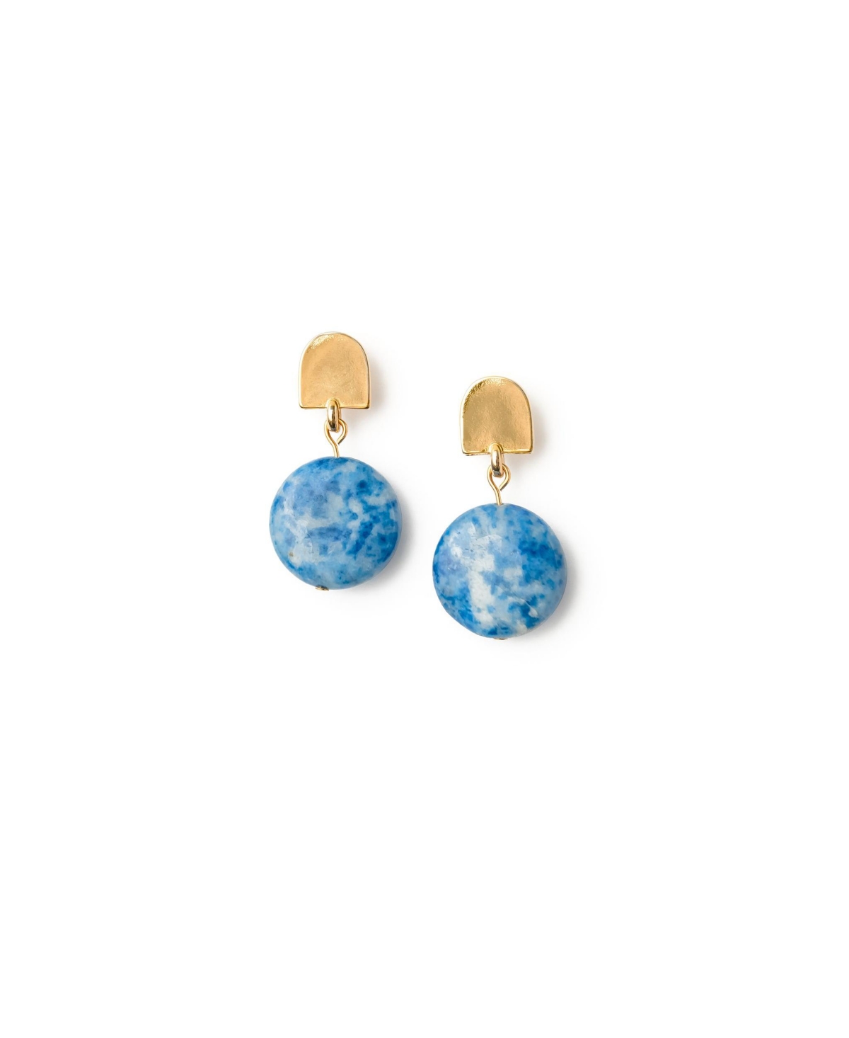 Dome + Denim Lapis Earrings - Medium Blue