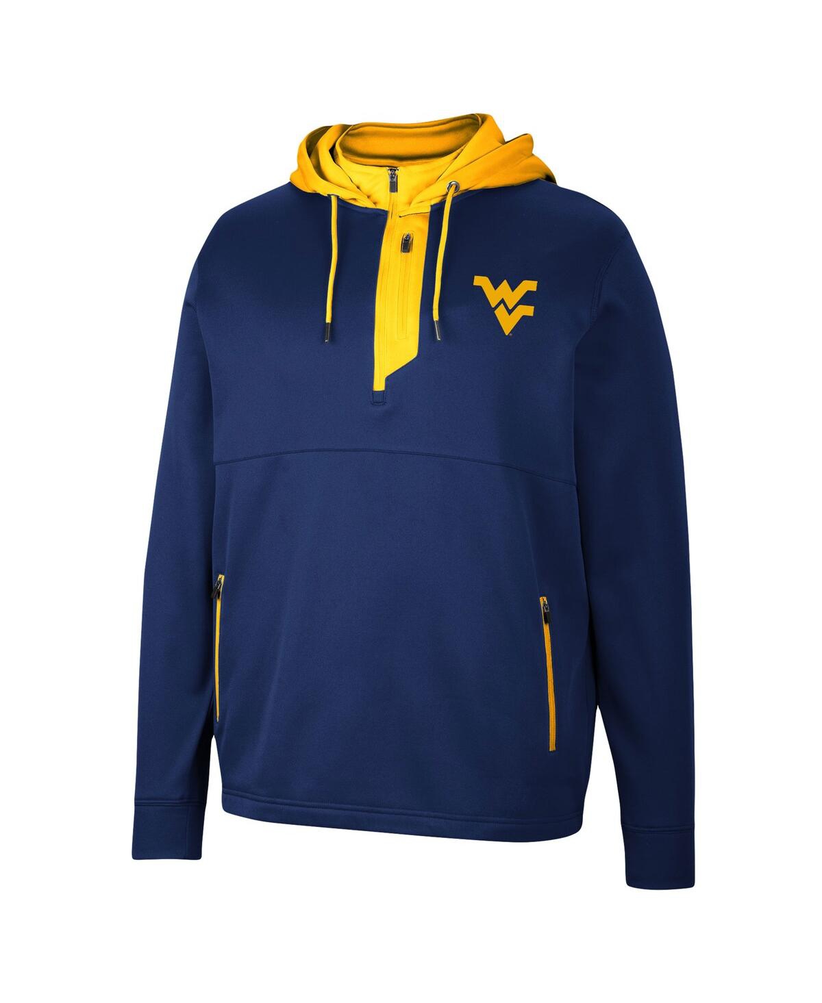 Shop Colosseum Men's  Navy West Virginia Mountaineers Luge 3.0 Quarter-zip Hoodie