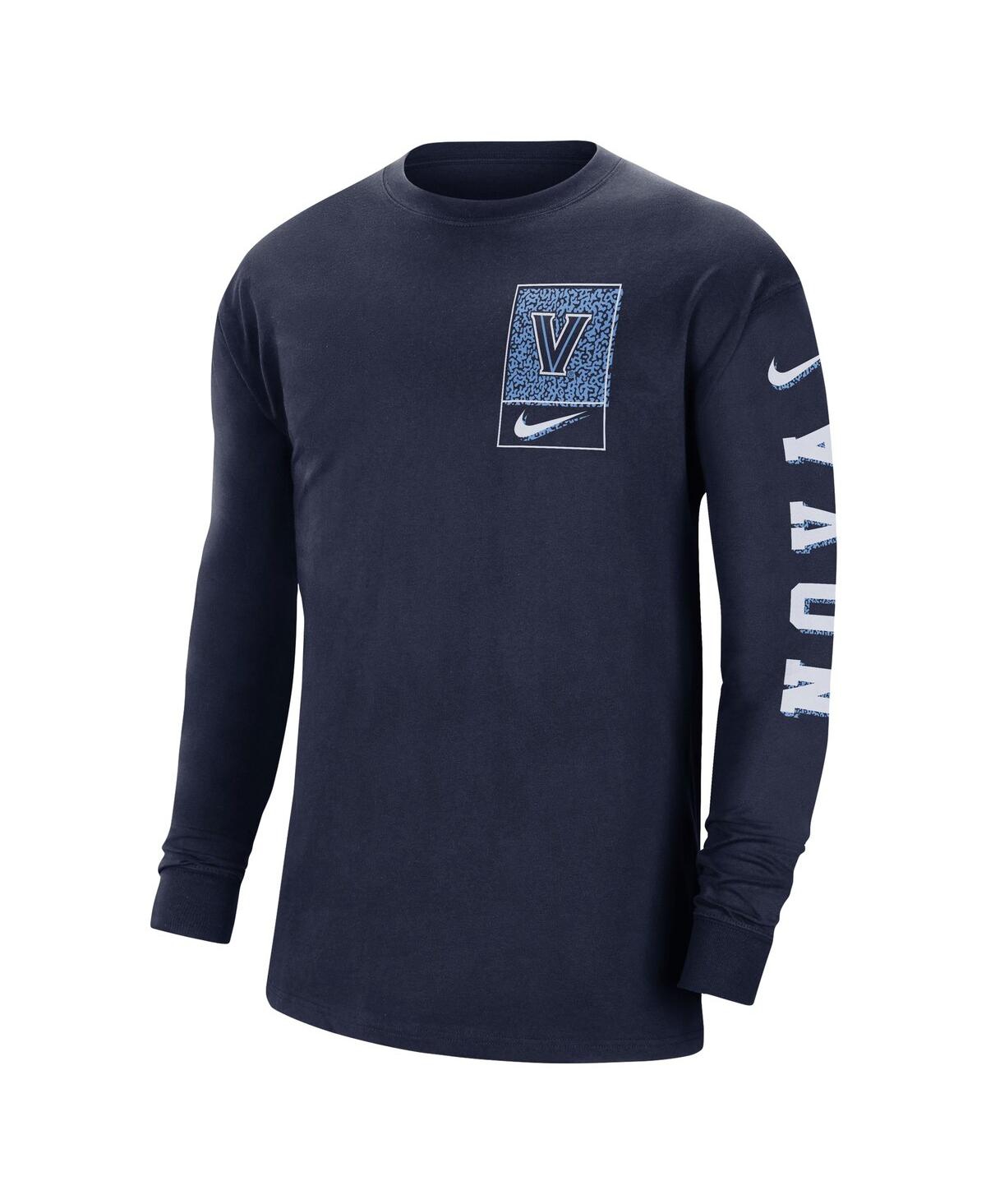 Men's NikeVillanova Wildcats Seasonal Max90 2-Hit Long Sleeve T-shirt - Navy
