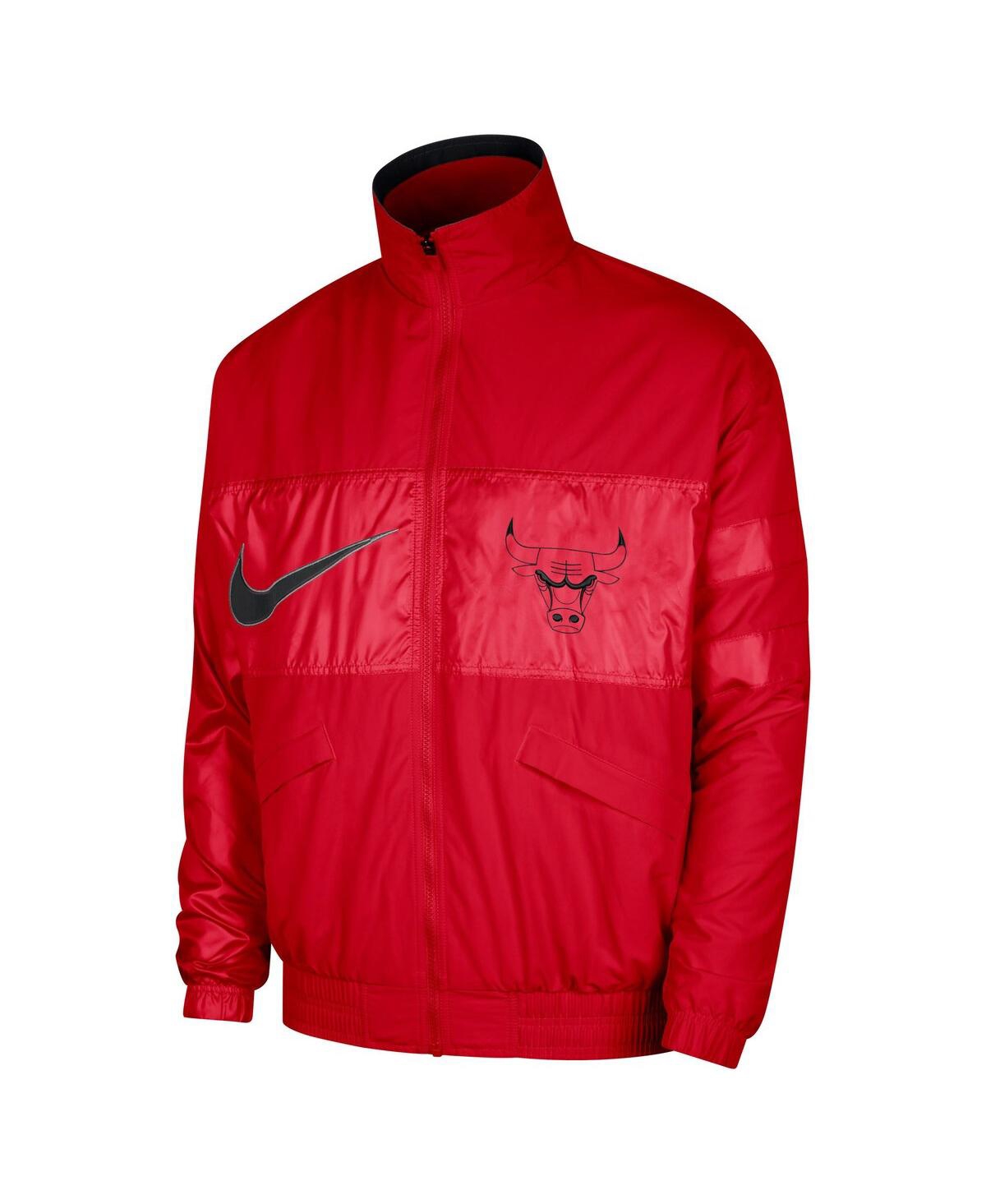 Shop Nike Men's  Red Chicago Bulls Courtside Versus Capsule Full-zip Jacket