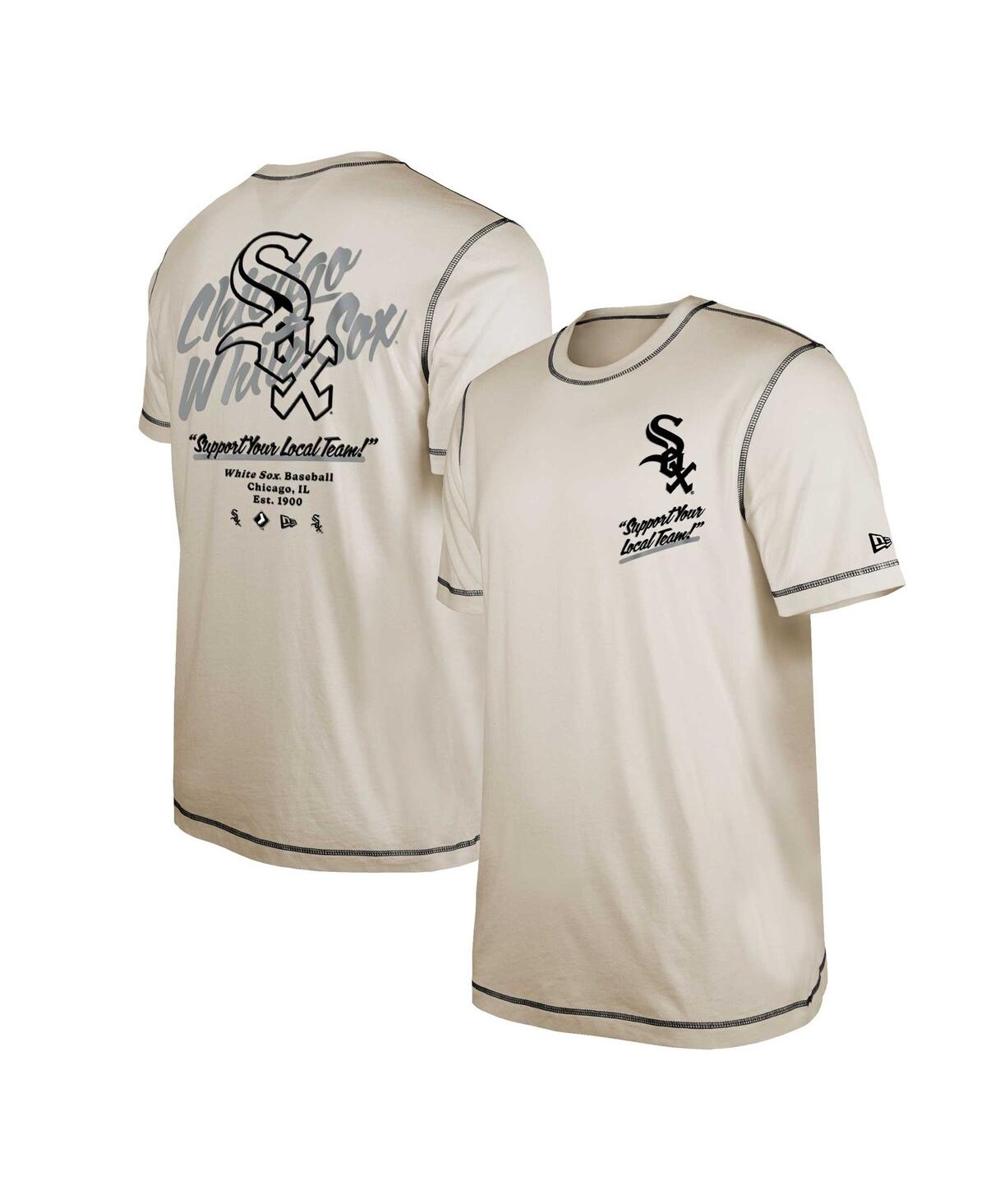 NEW ERA MEN'S NEW ERA WHITE CHICAGO WHITE SOX TEAM SPLIT T-SHIRT 