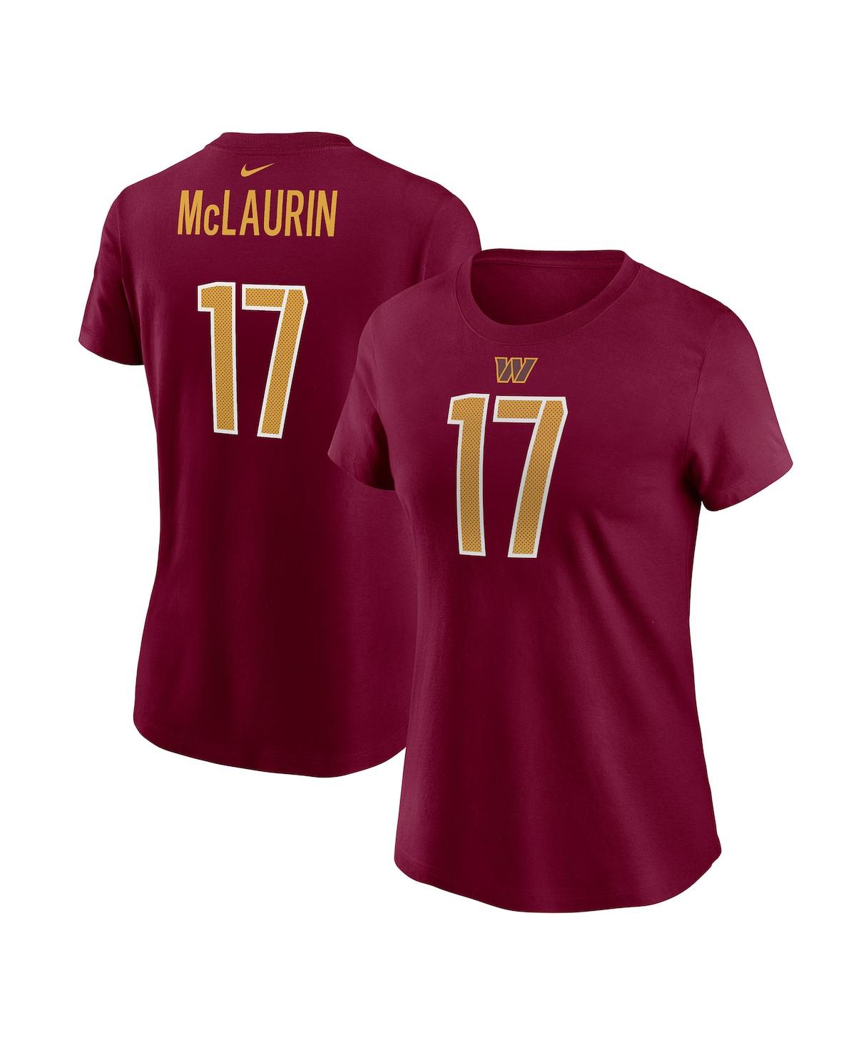 Shop Nike Women's  Terry Mclaurin Burgundy Washington Commanders Player Name And Number T-shirt
