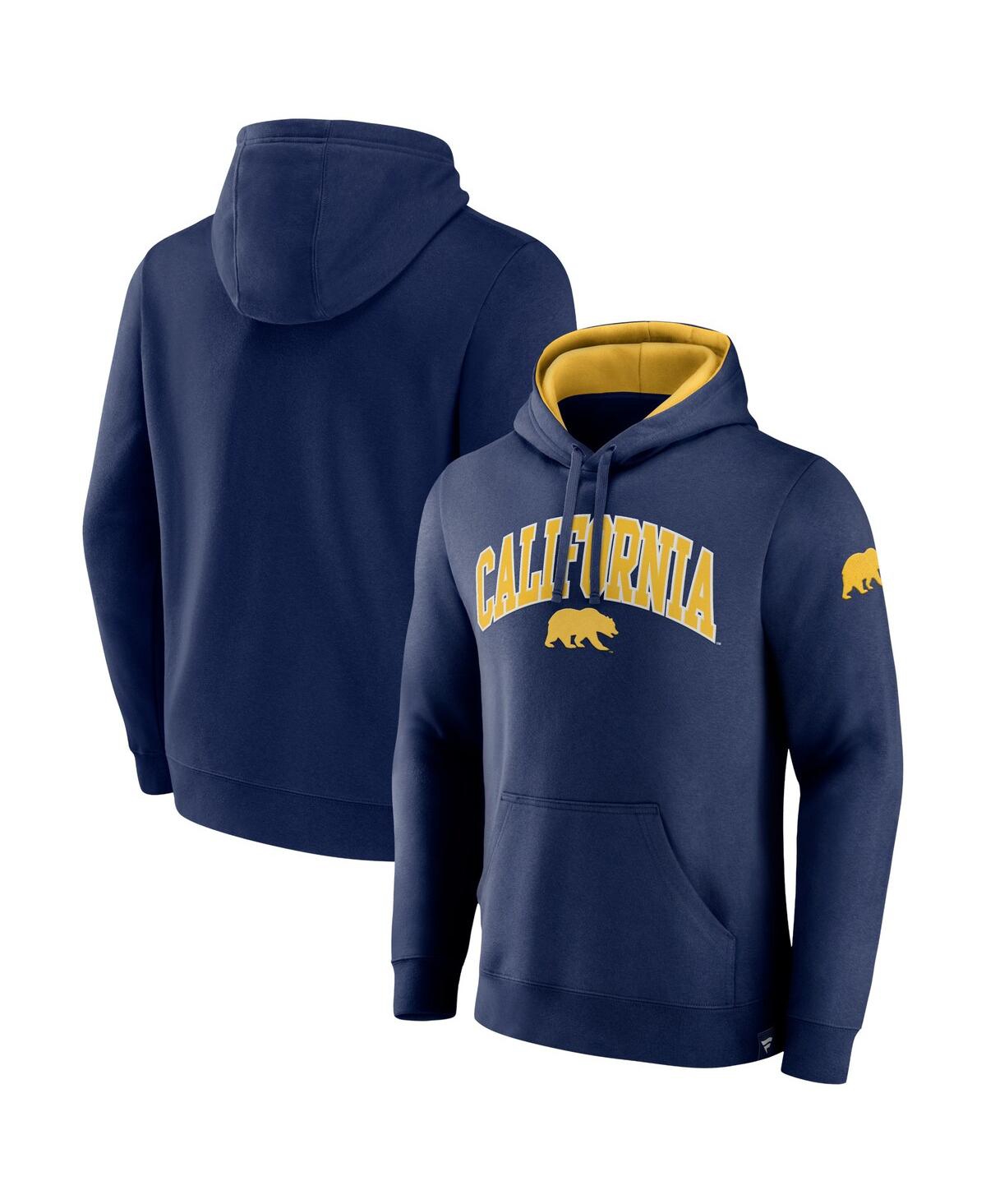 Fanatics Men's  Navy Cal Bears Arch And Logo Tackle Twill Pullover Hoodie