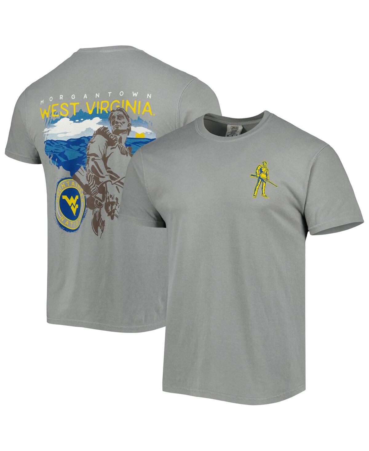Image One Gray West Virginia Mountaineers Hyperlocal T-shirt In Gray
