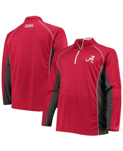 Мужская куртка Profile Crimson Alabama Crimson Tide Big and Tall Textured Raglan Quarter-Zip