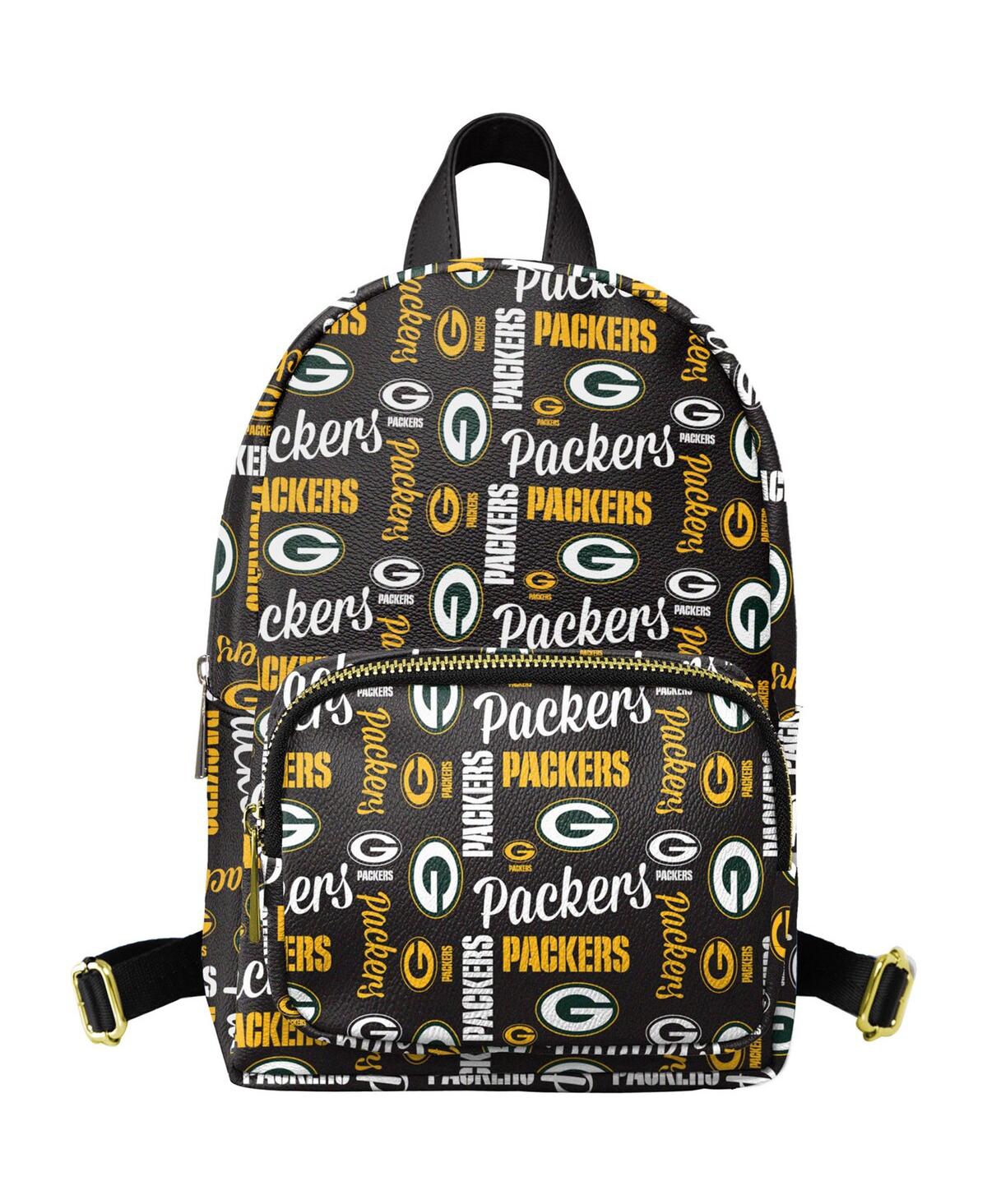 Foco Kids' Youth Girls  Black Green Bay Packers Repeat Brooklyn Mini Backpack