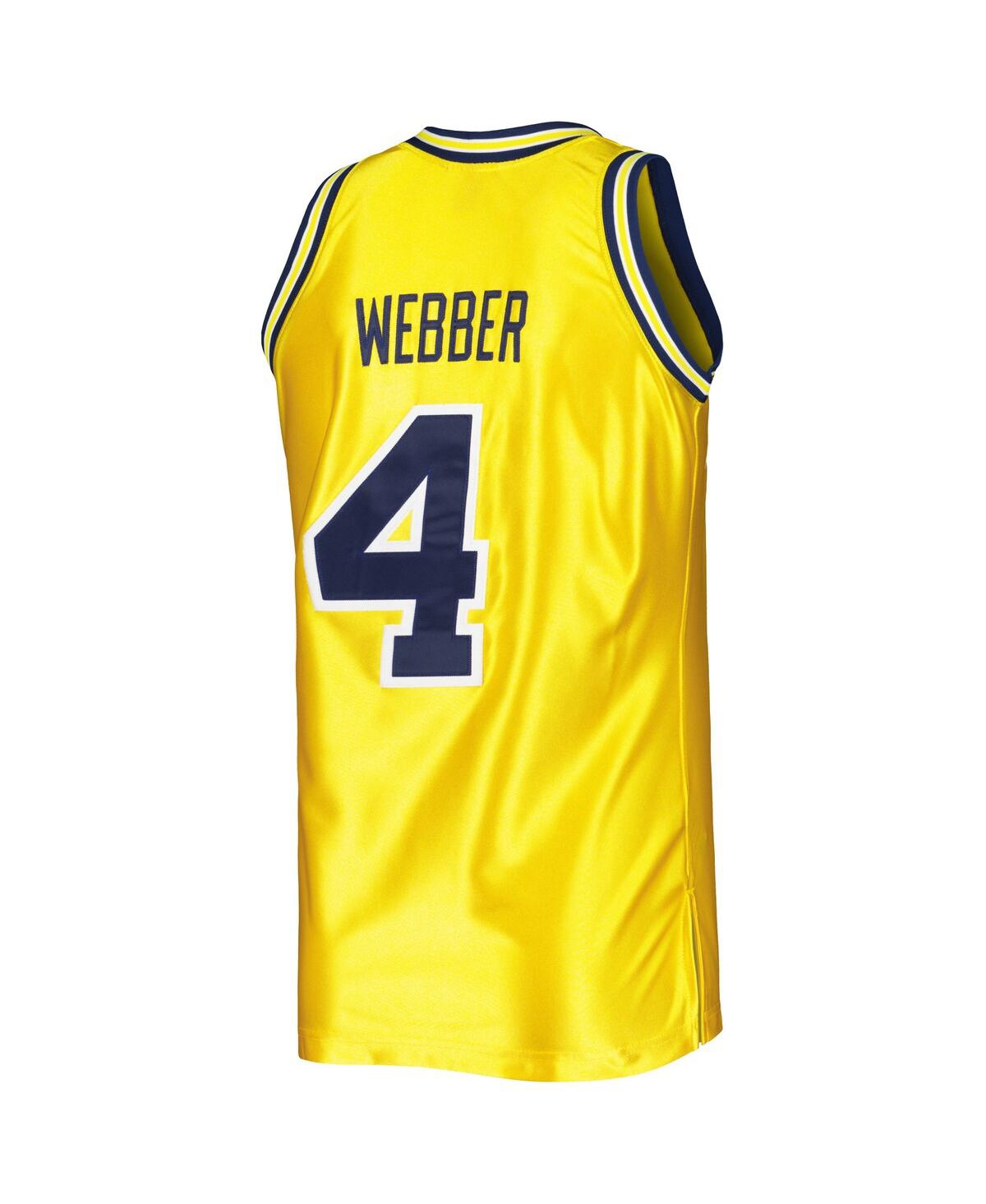 Men's Mitchell & Ness Chris WebberMichigan Wolverines Authentic College Vault 1991-92 Jersey - Maize
