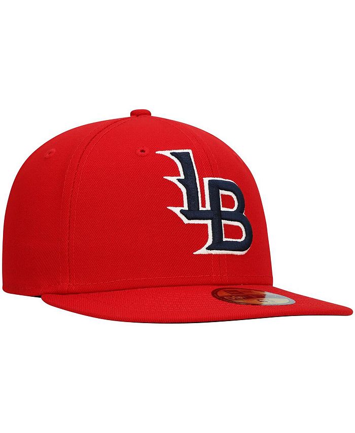 New Era Men's Red Louisville Bats Authentic Collection Road 59FIFTY