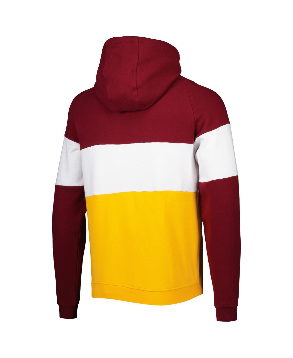 Men's New EraWashington Commanders Colorblock Current Pullover Hoodie - Gold