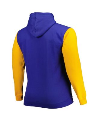 Men's Royal, Gold Golden State Warriors Big and Tall Bold Attack Pullover Hoodie