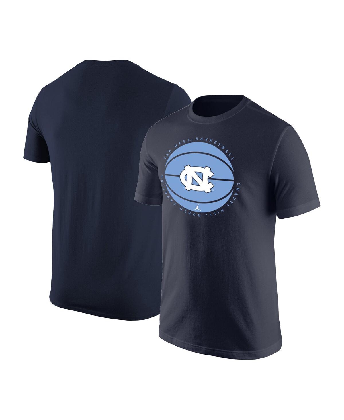 Men's JordanNorth Carolina Tar Heels Basketball Logo T-shirt - Navy