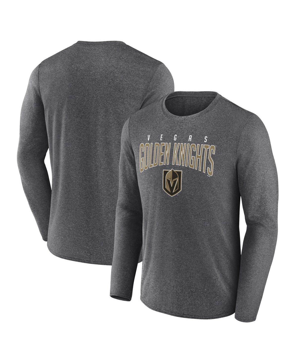 Men's FanaticsVegas Golden Knights Special Edition 2.0 Scoring Chance Long Sleeve T-shirt - Heather Charcoal