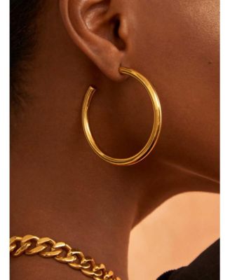 Liv 2" Medium Hoops in 18k Gold- Plated Brass, 50mm 
