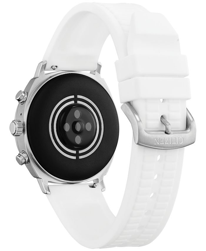 Citizen Unisex CZ Smart Wear OS White Silicone Strap Smart Watch 41mm
