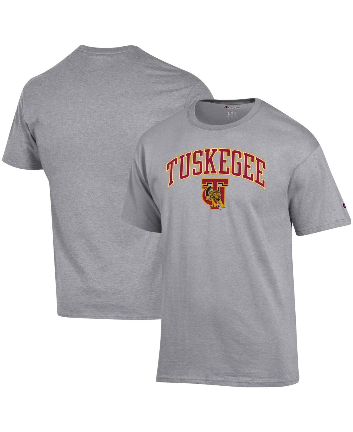 Champion Men's  Gray Tuskegee Golden Tigers Arch Over Logo T-shirt