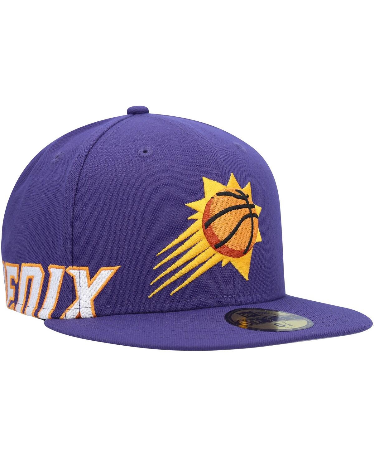 Shop New Era Men's  Purple Phoenix Suns Side Arch Jumbo 59fifty Fitted Hat