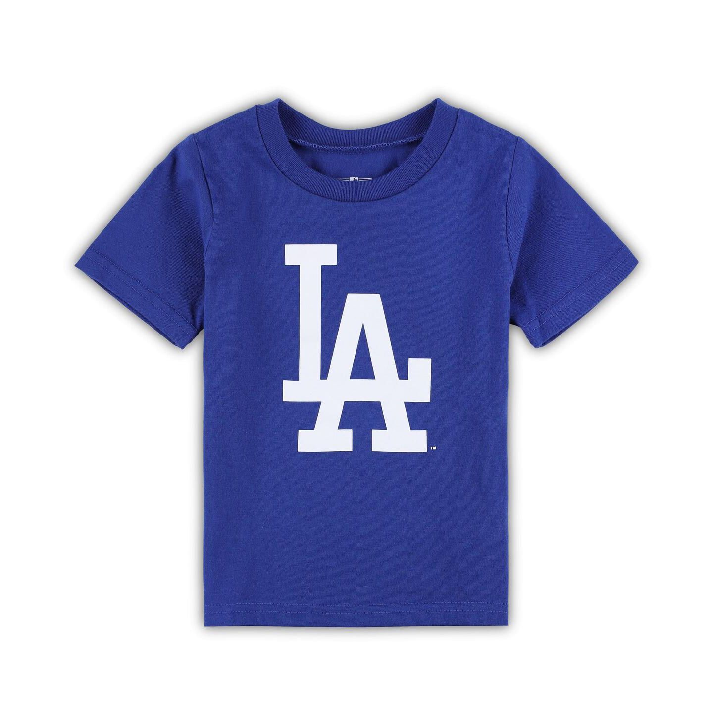 Футболка Outerstuff Royal Los Angeles Dodgers Team Crew Primary Logo T-shirt для малышей — фото 1