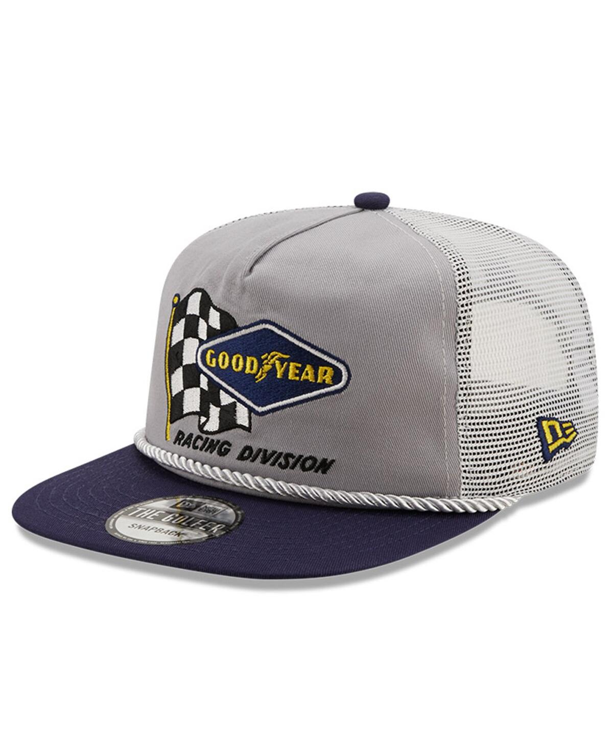 Shop New Era Men's  Gray, White Nascar Golfer Snapback Adjustable Hat In Gray,white