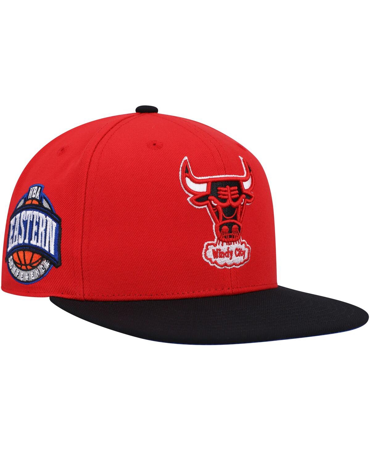 Men's Mitchell & Ness Black Chicago Bulls Hardwood Classics Coast to Coast Fitted Hat - Black