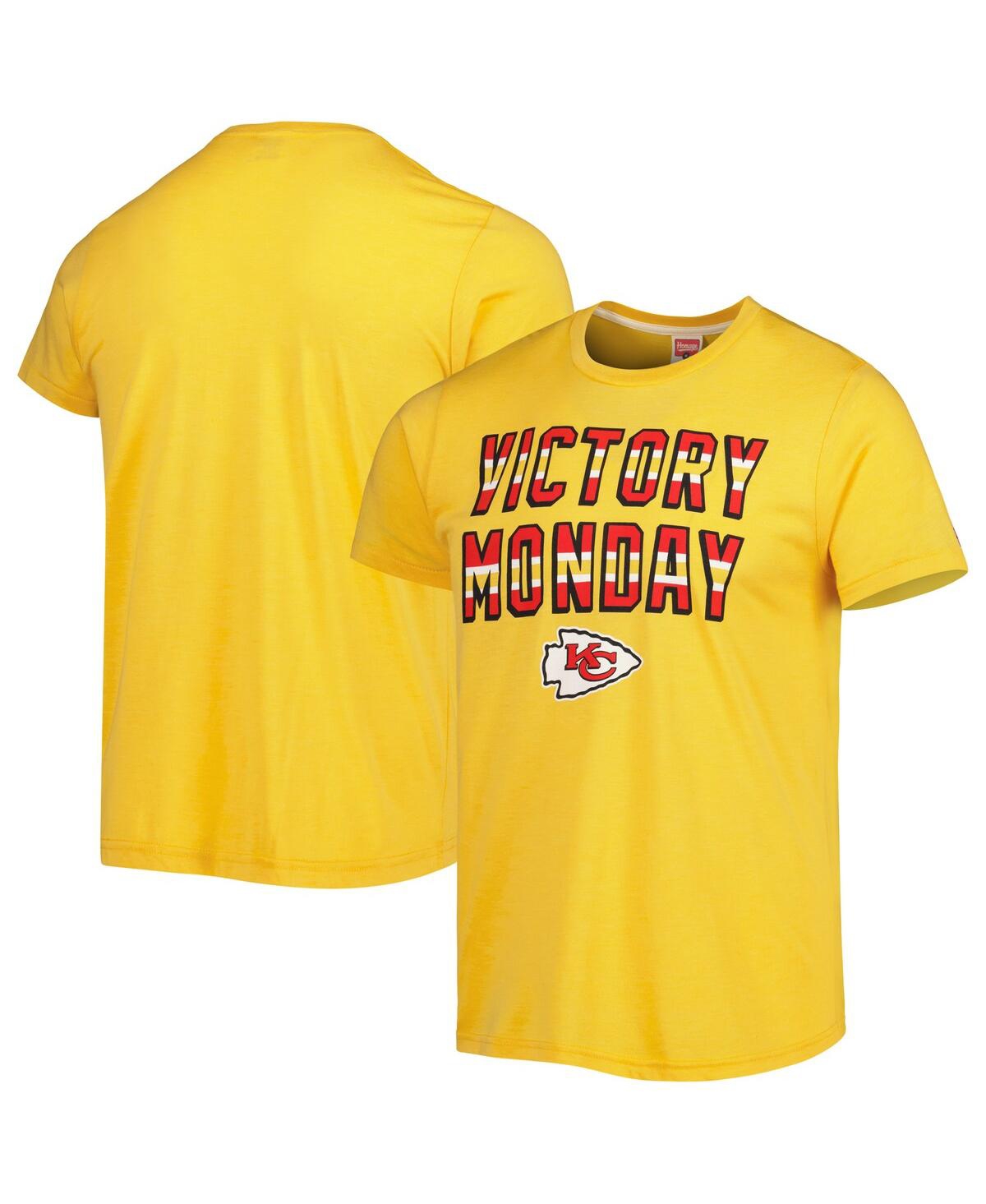 Shop Homage Men's  Gold Kansas City Chiefs Victory Monday Tri-blend T-shirt