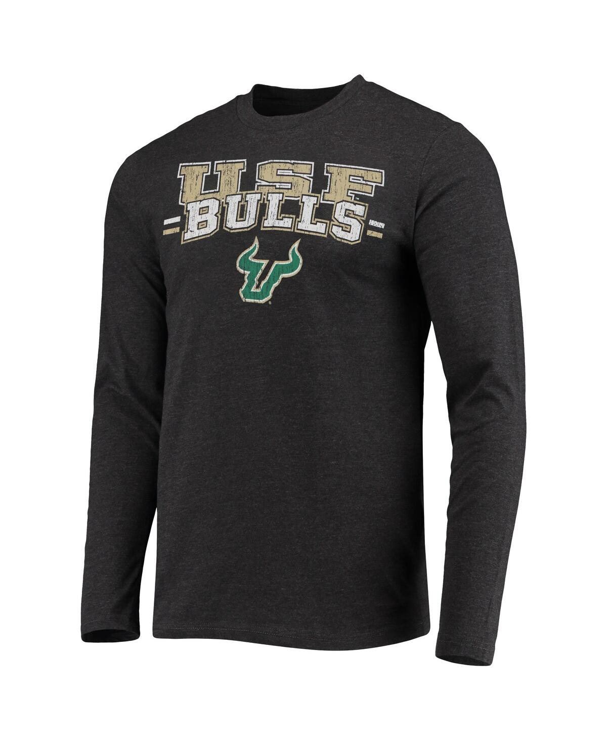 Men's Concepts Sport Heathered Charcoal South Florida Bulls Meter Long Sleeve T-shirt and Pants Sleep Set - Heathered Charcoal