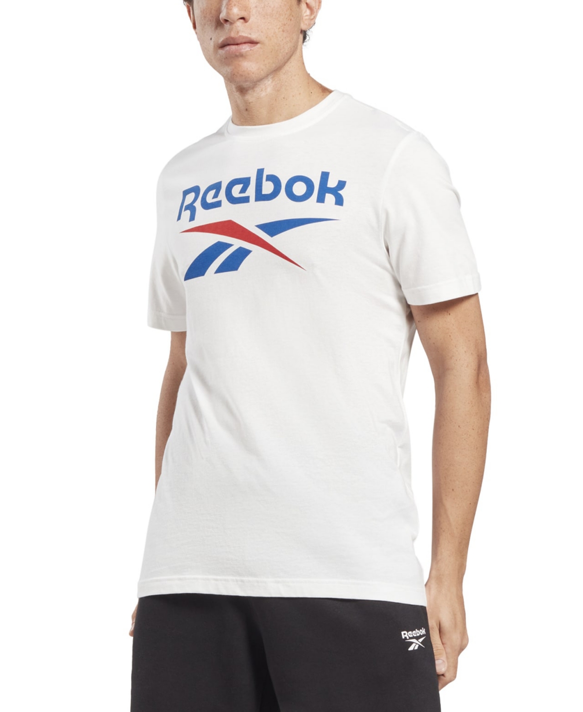 Reebok Men's Slim-fit Identity Big Logo Short-sleeve T-shirt In White