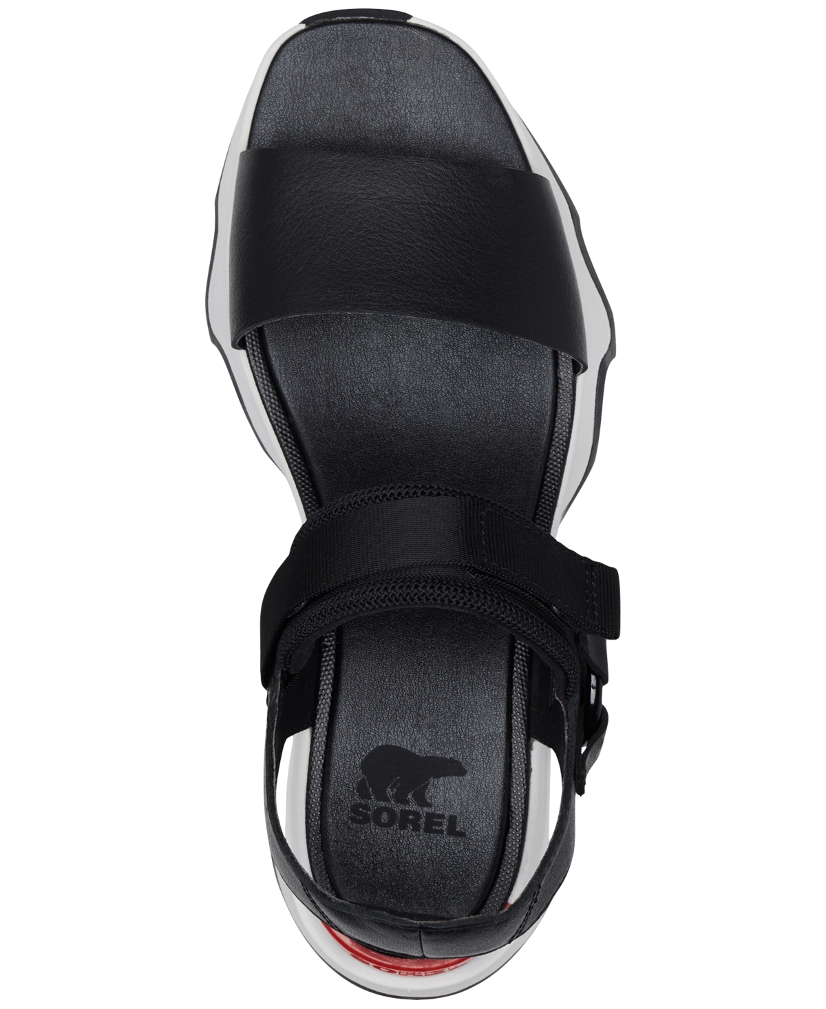 Shop Sorel Women's Kinetic Impact Ankle-strap Sport Platform Sandals In Sea Salt,radiation