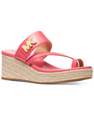 Michael Kors Women's Jilly Espadrille Platform Wedge Slide Sandals - Macy's