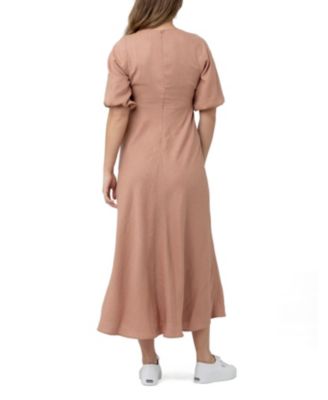 Maternity Camille Tie Front Midi Dress