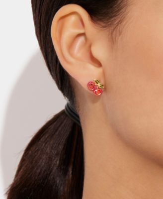 AMOR SPES Orecchini A Ciliegia Con Placcatura Oro 18K - Donne Ragazze Ragazza Moglie Migliore Amica Regalo