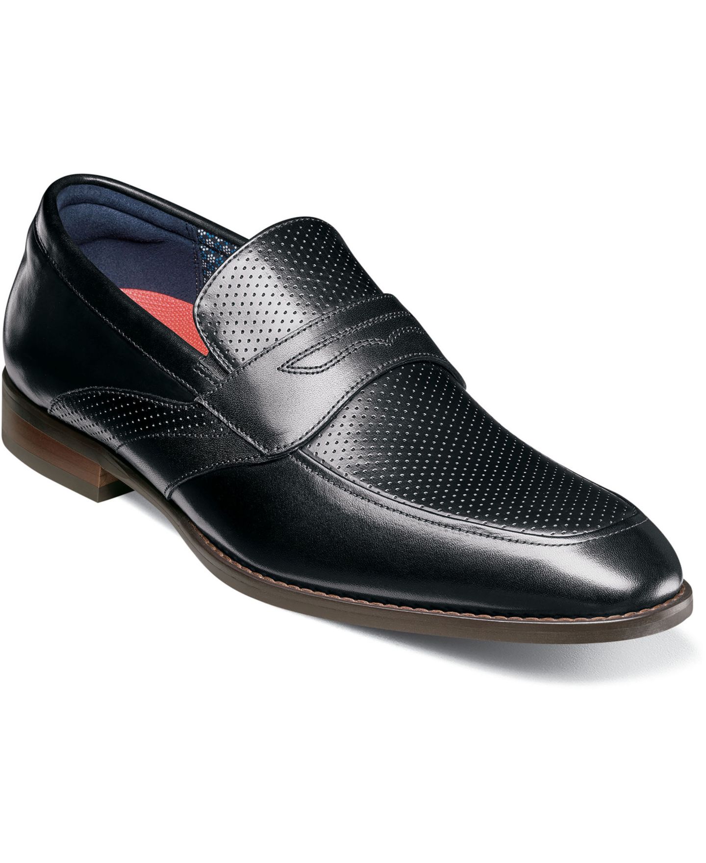 Мужские туфли Stacy Adams Karnes Moc Toe Slip-On Penny Loafer, цвет: Чёрный — фото 1