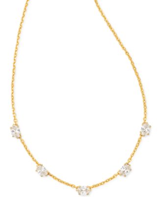 Kendra Scott - 14k Gold-Plated Cubic Zirconia 19" Adjustable Strand Necklace