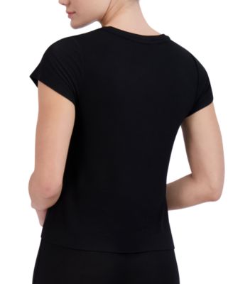 Steve Madden Damen Ribbed Long-sleeve Schlaf-T-Shirt – Bequemes Nachthemd Aus Viskose/Spandex