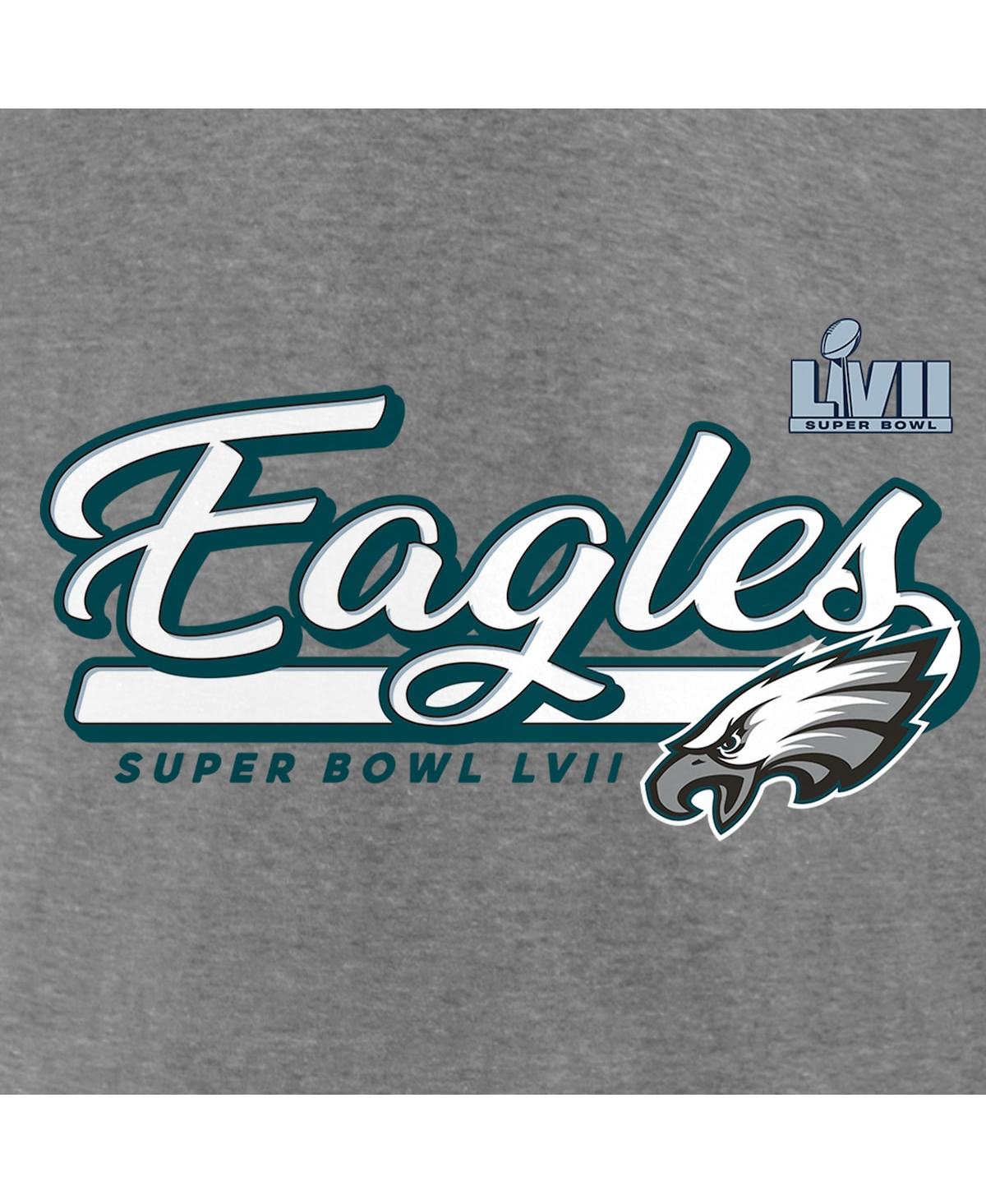 Shop Fanatics Women's  Heather Gray Philadelphia Eagles Super Bowl Lvii Raise The Bar Tri-blend Half-sleev