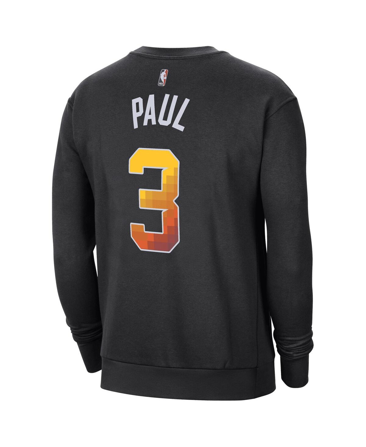 Shop Jordan Men's  Chris Paul Black Phoenix Suns Statement Name And Number Pullover Sweatshirt