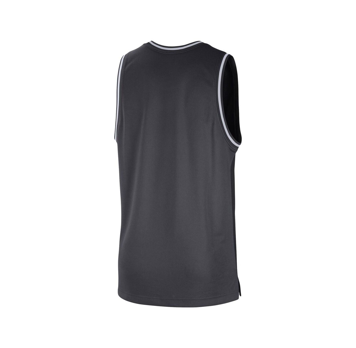 Men's Black, Anthracite Brooklyn Nets Courtside Versus Force Split DNA Performance Mesh Tank Top