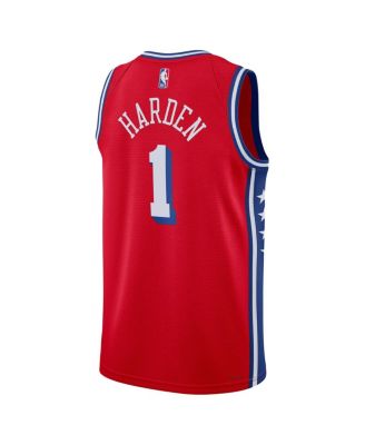 売れ筋商品|||ジョーダン Tシャツ トップス レディース Men's James Harden Red Philadelphia 76ers Statement Edition Swingman Jersey Red Jordan Men's James Harden Red Philadelphia 76ers Statement