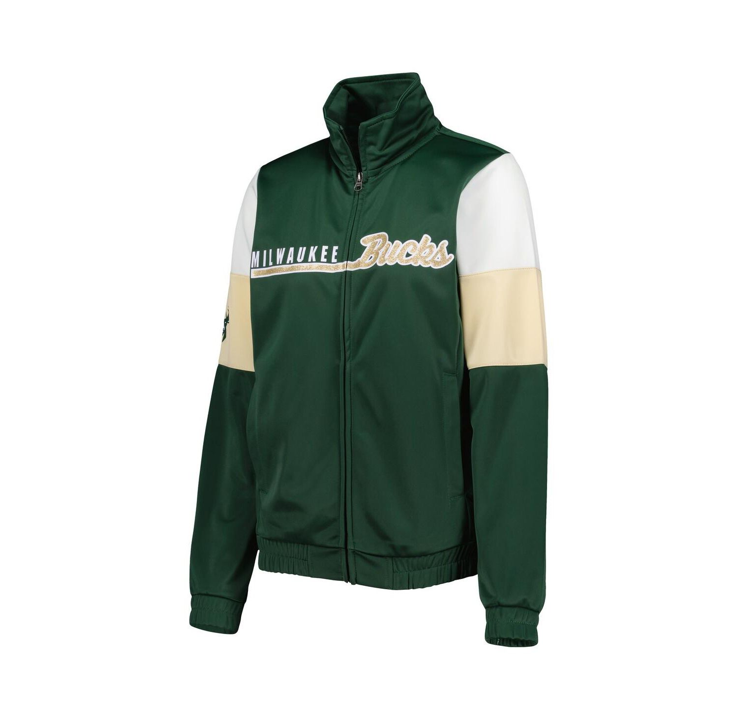 Women's Hunter Green Milwaukee Bucks Change Up Full-Zip Track Jacket
