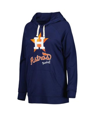 Women's Navy Houston Astros Pre-Game Raglan Pullover Hoodie
