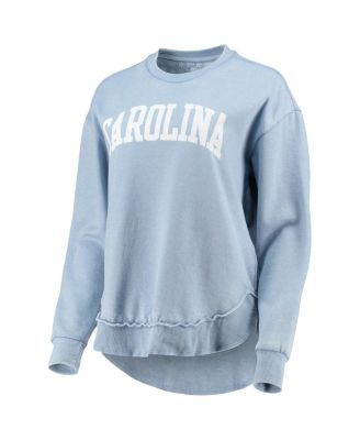 Women's Carolina Blue North Carolina Tar Heels Vintage-Like Wash Pullover Sweatshirt