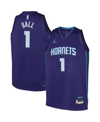 Big Boys LaMelo Ball Purple Charlotte Hornets 2022/23 Swingman Jersey - Statement Edition