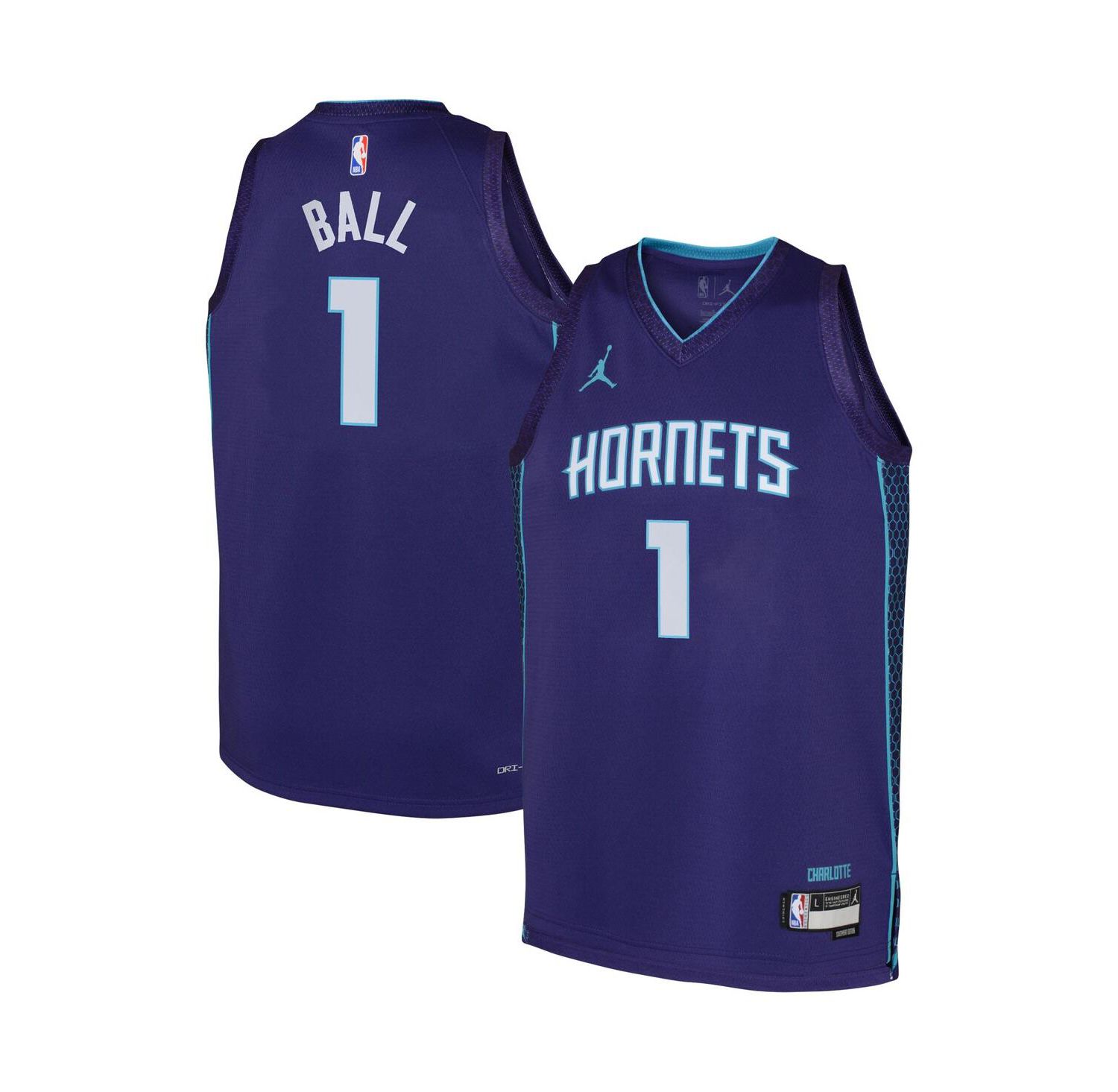 Big Boys LaMelo Ball Purple Charlotte Hornets 2022/23 Swingman Jersey - Statement Edition